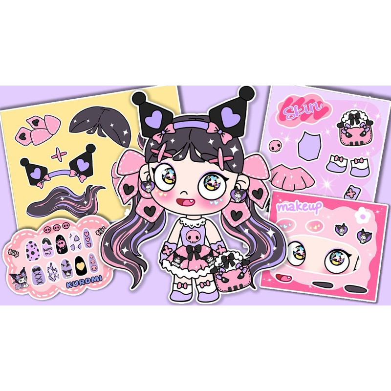 Cắt dán thủ công nhân vật Kuromi trong Avatar world