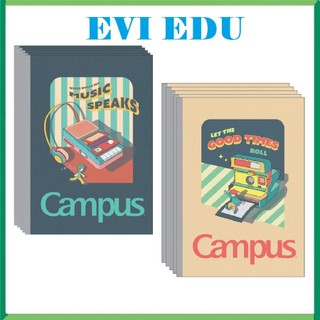 Lốc 5 quyển vở kẻ ngang có chấm khổ retro campus 200 trang b5 nb-brtr200 mẫu mới brtr200