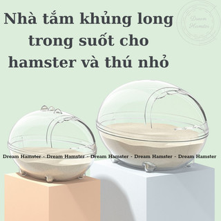 Nhà tắm khủng long trong suốt cho hamster và thú nhỏ
