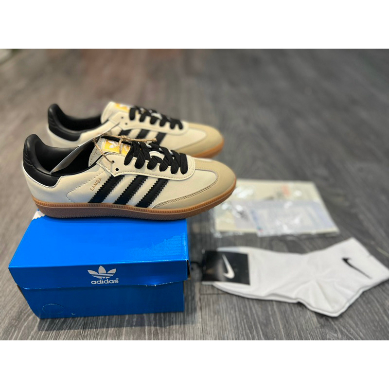 (Rùa Sneaker) Siêu Phẩm Giày Thể Thao Sneaker Adid/as Sam/ba O.G Cre/am Sa/nd Stra/ta Kem Đen Cao Cấ