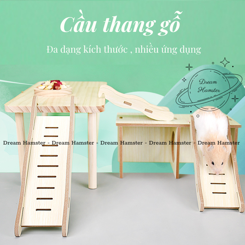 Cầu thang gỗ cho hamster, sóc...