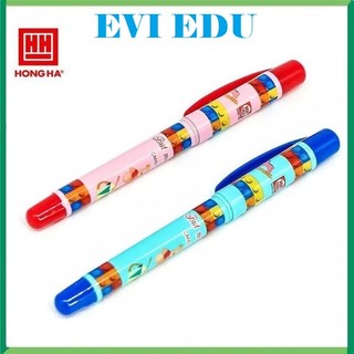 Bút máy ngòi trơn nét hoa hồng hà 2271 / bút máy bơm mực candy bear 2271 hồng hà