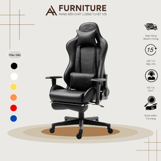 Ghế Stream TS Cao Cấp Ngả Lưng 180° Tay Điều Chỉnh - Da Pu Nano - Có Gác Chân | TS0056 | Nội Thất Anh Hoàng