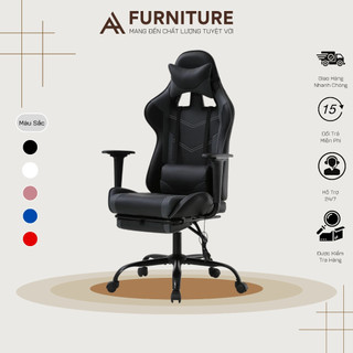 Ghế Xoay Gaming, Ghế Chơi Game Thư Giãn Cao Cấp Gối Lưng Tích Hợp Masage | Fdw 7188 | Nội Thất Anh Hoàng
