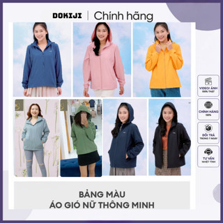 Áo khoác gió nữ 2 lớp lót lưới cao cấp DOKIJI, chống nước, chống tia uv, cản gió, chống bụi bẩn