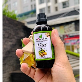 Chai 100ml tinh dầu sả chanh nguyên chất 100% - đuổi côn trùng , xông phòng - Tặng vỏ lọ treo xe