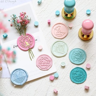 Set 50g-100g viên sáp đóng dấu niêm phong thiệp mời đám cưới, quà tặng vintage diy tem bì thư, logo