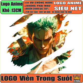 LOGO anime ZORO 13cm in UV Siêu Trong Chống Bay Màu Giá 1 LOGO |KING-DECAL