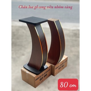 Chân loa gỗ chống rung Dáng Cong - Chiều cao 80cm - Chống rung tăng trải nghiệm nghe