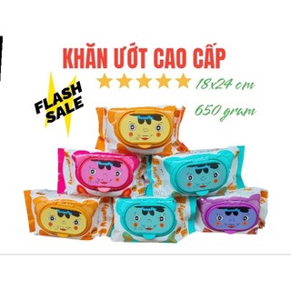 [Giá sỉ] Thùng 30 gói khăn ướt gấu MoonMy 650gram nhiều màu sắc gói to,không mùi, khăn ướt em bé gói to