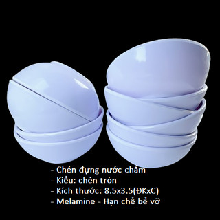 Chén Đựng Nước Chấm Tròn, Chén Muối Tiêu