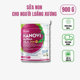 Sữa non nanovi alpha milk plus 900g bổ sung collagen và can xi cho xương chắc khỏe, làm chậm quá trình lão hóa