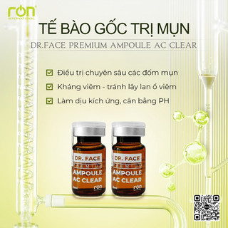 Tế bào gốc mụn ron dr. face ampoule ac clear 8ml/lọ - ron international