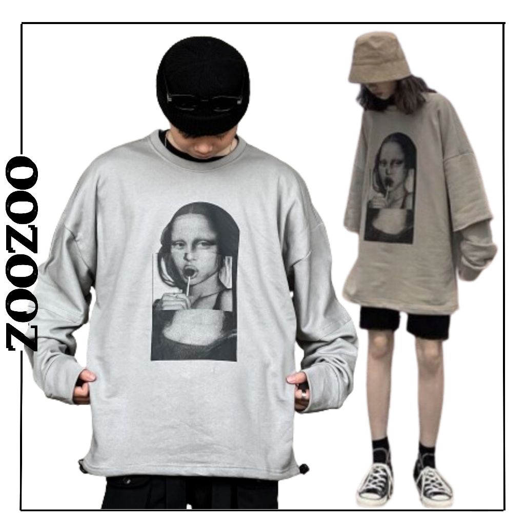 Áo Sweater Nỉ Phối Tay LOADING Form Rộng Unisex