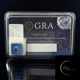 Đá Moissanite Màu Xanh DƯƠNG Full Giấy Kiểm Định GRA Size 9ly-15ly