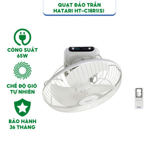 Quạt đảo trần có điều khiển Hatari HT-C18R1(S) xuất xứ Thái Lan - Hàng chính hãng bảo hành 36 tháng