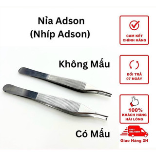 ✅ NHÍP ADSON CÓ MẤU VÀ KHÔNG MẤU - NỈA ADSON 12.5cm,kẹp phẫu tích ADSON CÓ MẤU,KHÔNG MẤU HÀNG PAKISTAN THÉP KHÔNG GHỈ