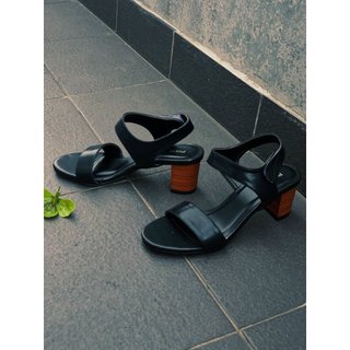 [Form Nhỏ _ Tắng Size] Giày Sandal Cao Gót 5cm Quai Dán Đế Gỗ 5245 Pixie