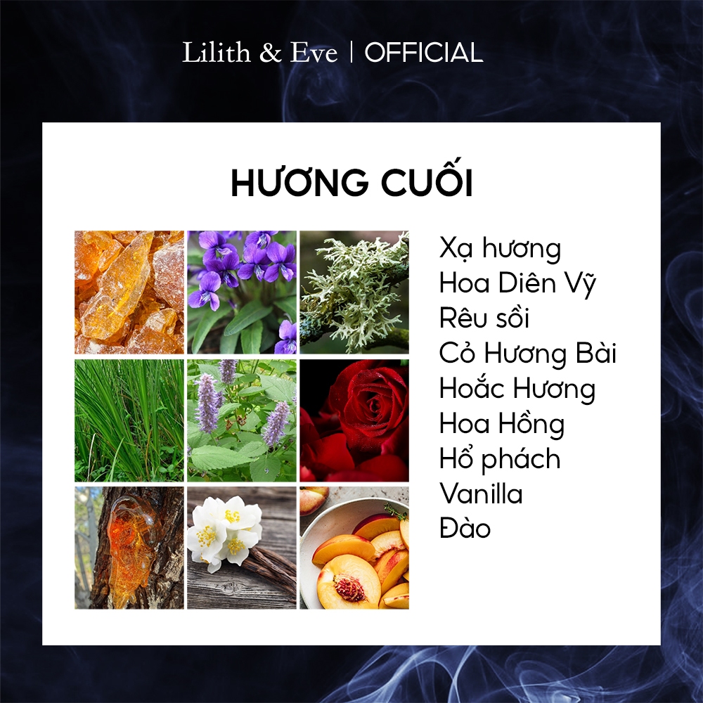 Nước hoa Lilith and Eve Night Demon Eau de Perfum 30ml nhóm hương gỗ tinh hương thơm lâu cuốn hút 5h | BigBuy360 - bigbuy360.vn