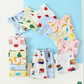 Bộ quần áo trẻ em cotton thông hơi ba lỗ, cộc tay đồ bộ bé gái bé trai hàng QC cao cấp shopNEM