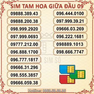 Sim Số Đẹp Sim Tam hoa Giữa Đầu 09, Sim Viettel Trả Trước, Hỗ trợ Trợ Đăng Ký Chính Chủ