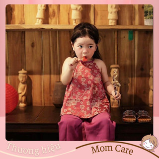 TT471 Set áo yếm họa tiết hoa và quần ống xuông - MOMCARE