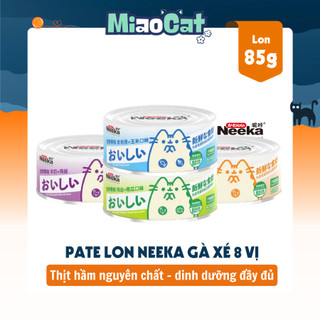 Pate neeka lon 85g cho mèo 8 vị thịt hầm & gà xé