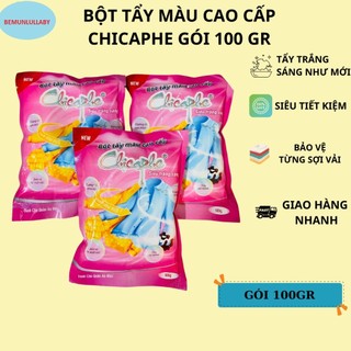 Tẩy quần áo trắng và màu Chicaphe 100 gr, siêu sạch, bền màu, an toàn cho da tay