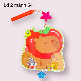 Lồng đèn nhựa 2 mảnh kèo cán nhạc hình capybara