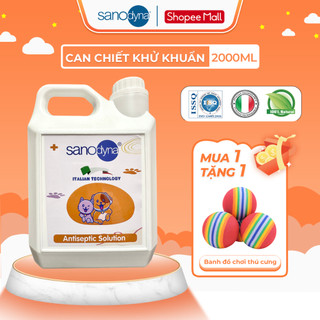  XỊT KHỬ MÙI NƯỚC TIỂU CHẬU CÁT THÚ CƯNG-VỆ SINH CHUỒNG CHÓ MÈO HAMSTER CHIM SANODYNA PET CAN 2L 