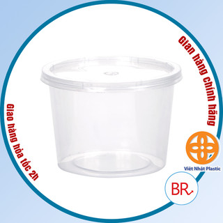 Hộp nhựa tròn chịu nhiệt tốt đựng cháo,phở,chè-Hộp nhựa đựng đồ ăn phù hợp gia đình,quán ăn 02289