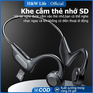 H&W LIFE tai nghe bluetooth có mic dây tai nghe bluetooth chính hãng iphone samsung