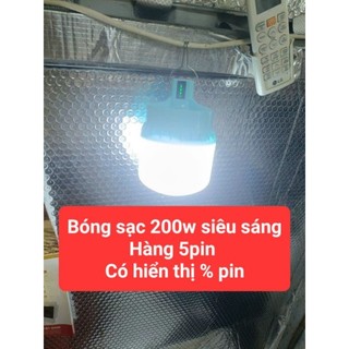 Đèn tích điện 150w 200w mẫu mới bóng sạc 200w có hiển thị % pin