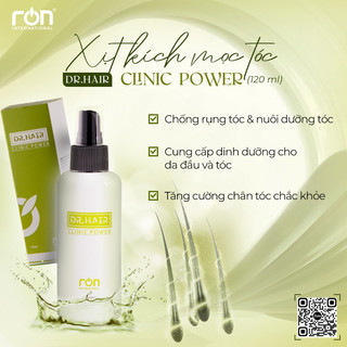 Bộ 3 dầu gội ron - xả - xịt dưỡng kích thích mọc tóc dr hair clinic _ ron internationlal