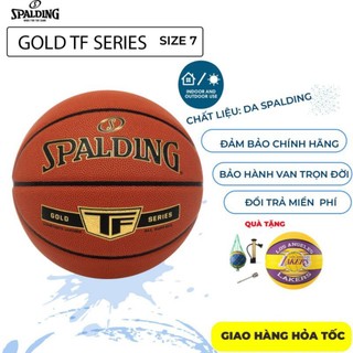 |Chính hãng| Bóng rổ Da Spalding/ Bóng rổ cao cấp Gold Series- - Tặng kèm kim bơm bóng và túi lưới