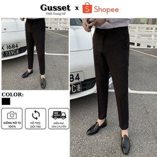 Quần tây, quần âu nam, chất liệu dày dặn mà mềm mịn, không nhăn, không xù, dáng côn trẻ tôn dáng người mặc
