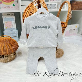  Bộ quần áo dài tay cài vai thu đông chất liệu Nỉ cho bé trai bé gái 6-15kg chính hãng 2024