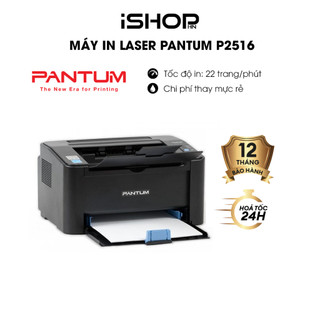 Máy in laser pantum p2516, in đen trắng, khổ giấy a4, tốc độ 22 trang/phút