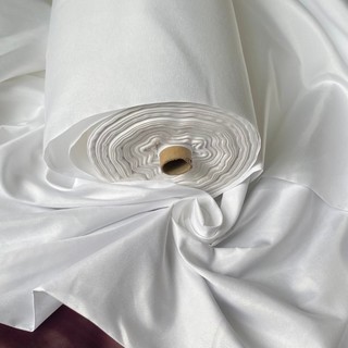 Vải Kate Poly Trắng Khổ Lớn 2m4 - Chất Mỏng, Không Co Giãn -  Làm Vải Lót - Drap Giường Vỏ Gối