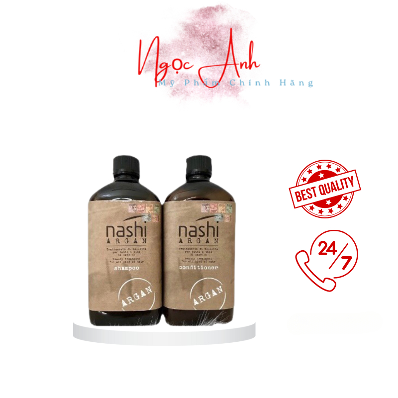 [ NASHI-CHÍNH HÃNG ] DẦU GỘI XẢ PHỤC HỒI HƯ TỔN NASHI ARGAN 500ML