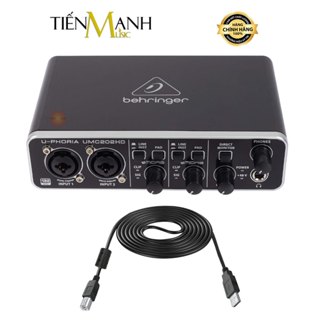 [Chính Hãng] Soundcard Behringer U-Phoria UMC202HD Bộ Thu Âm Livestream Sound Card USB Audio Interface