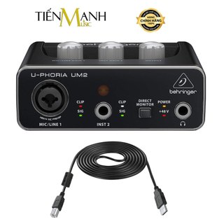 Soundcard Behringer U-Phoria UM2 - Bộ Thu Âm Và Livestream Sound Card USB Audio Interface