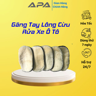 Găng tay rửa xe ⚡FREESHIP⚡ ô tô lông cừu chuyên dụng, chất liệu lông siêu mịn giữ bọt tốt