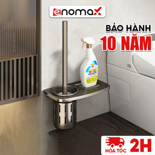 Cọ bồn cầu Enomax chà cọ toilet, sàn nhà vệ sinh dán tường, chất liệu Nhôm hàng không, tặng kèm keo dán (Eno 0437)