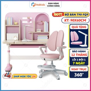 Bộ bàn học cho bé HTDkids T90 mặt bàn rộng 90CM, tăng giảm chiều cao, phù hợp cho trẻ tiểu học đến trung học phổ thông