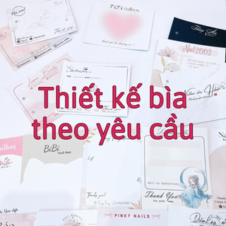 Bìa nailbox 2 mặt - Thẻ gắn móng tay giả, bìa nailbox thiết kế size 9x11cm giấy C300