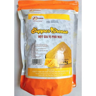 1kg Bột Phô Mai Supper Cheese màu vàng đậm, vị béo mặn ngọt, thơm đậm đà