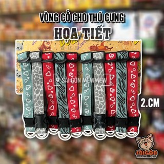 Vòng cổ hoạ tiết cho thú cưng