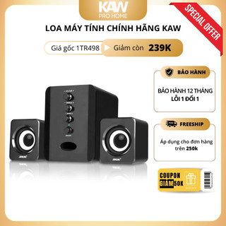 Bộ loa máy tính KAW USB Sada D202 super bass, âm thanh sống động
