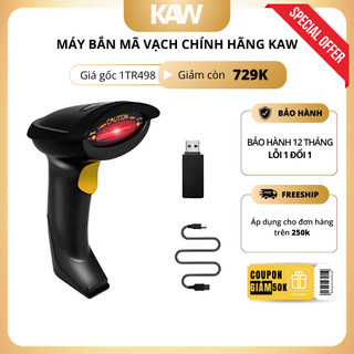 Máy quét mã vạch không dây đa tia chính hãng KAW bảo hành 12 tháng
